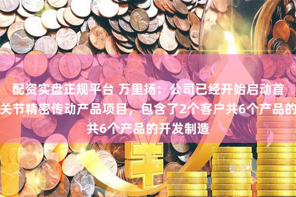 配资实盘正规平台 万里扬：公司已经开始启动首批机器人关节精密传动产品项目，包含了2个客户共6个产品的开发制造